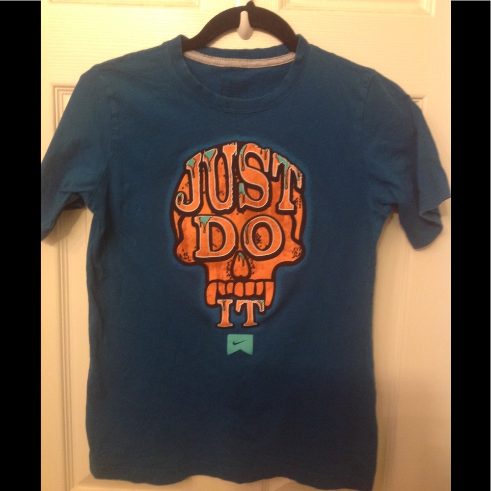 Nike Teal Just Do It Orange Skull - Picture 2 of 5